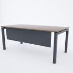 مكتب معدن سطح خشبي